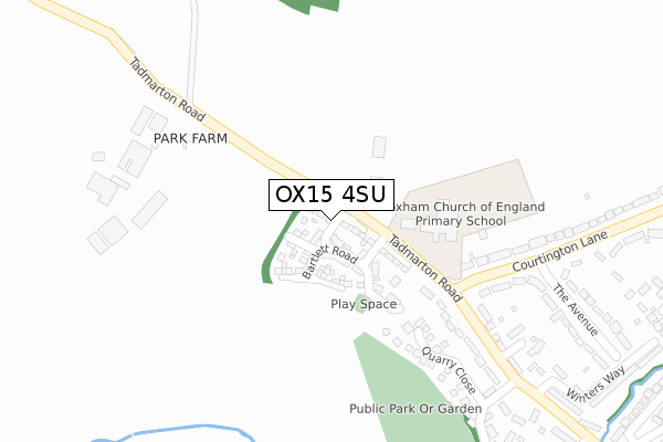 OX15 4SU map - large scale - OS Open Zoomstack (Ordnance Survey)