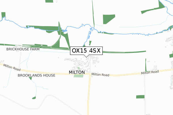 OX15 4SX map - small scale - OS Open Zoomstack (Ordnance Survey)