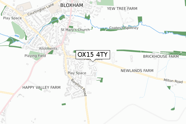 OX15 4TY map - small scale - OS Open Zoomstack (Ordnance Survey) OX15 4TY map - small scale - OS Open Zoomstack (Ordnance Survey)