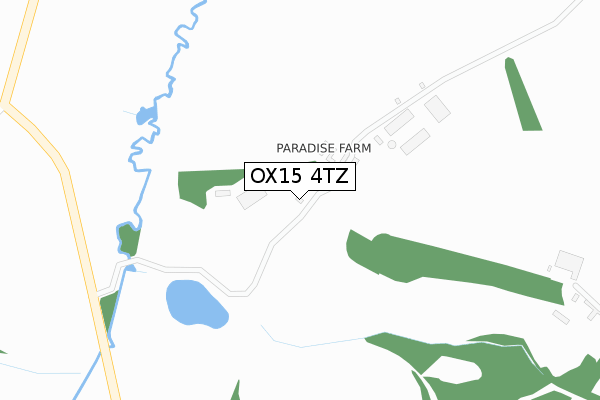 OX15 4TZ map - large scale - OS Open Zoomstack (Ordnance Survey)