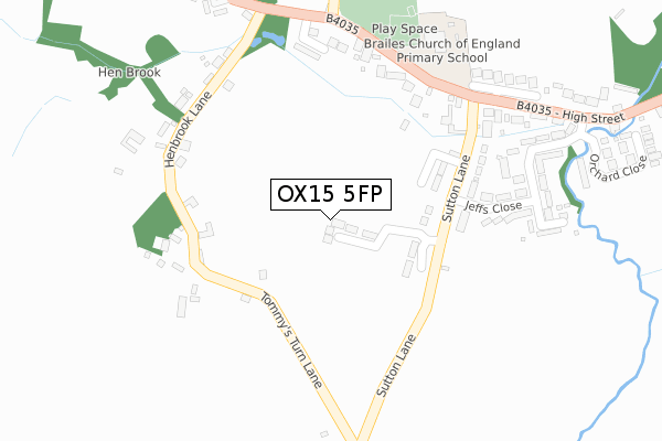 OX15 5FP map - large scale - OS Open Zoomstack (Ordnance Survey)