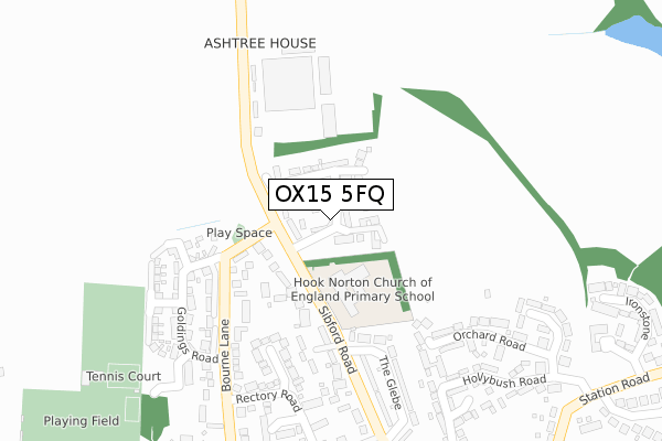 OX15 5FQ map - large scale - OS Open Zoomstack (Ordnance Survey)