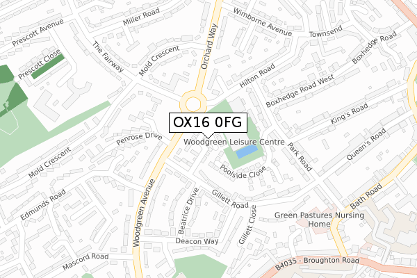 OX16 0FG map - large scale - OS Open Zoomstack (Ordnance Survey) OX16 0FG map - large scale - OS Open Zoomstack (Ordnance Survey)