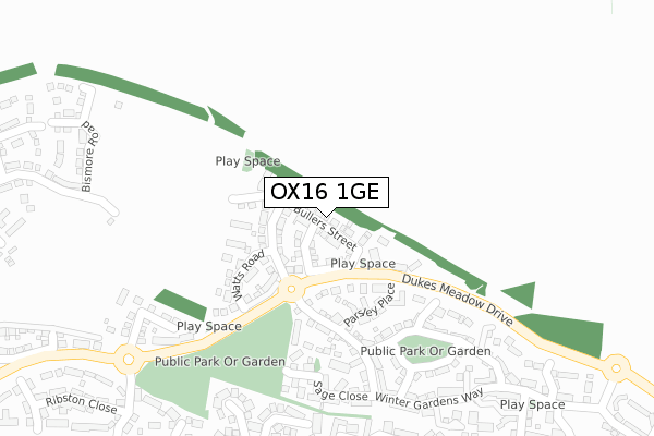 OX16 1GE map - large scale - OS Open Zoomstack (Ordnance Survey) OX16 1GE map - large scale - OS Open Zoomstack (Ordnance Survey)