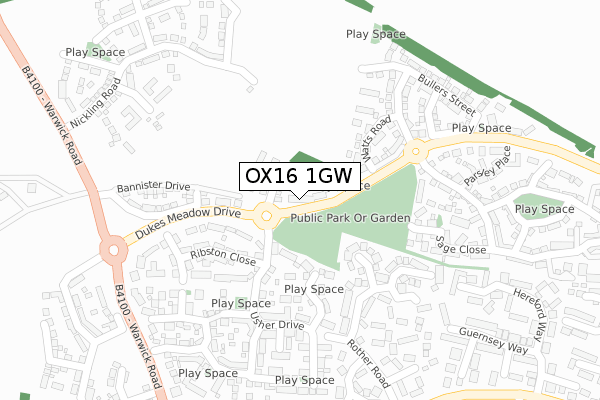 OX16 1GW map - large scale - OS Open Zoomstack (Ordnance Survey) OX16 1GW map - large scale - OS Open Zoomstack (Ordnance Survey)