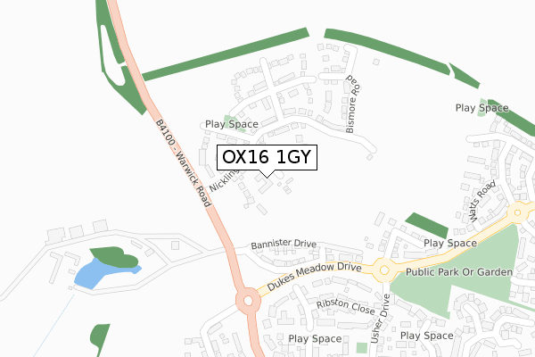 OX16 1GY map - large scale - OS Open Zoomstack (Ordnance Survey) OX16 1GY map - large scale - OS Open Zoomstack (Ordnance Survey)