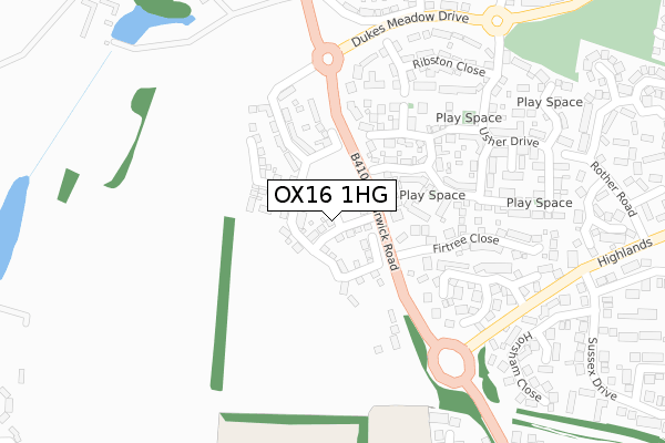 OX16 1HG map - large scale - OS Open Zoomstack (Ordnance Survey) OX16 1HG map - large scale - OS Open Zoomstack (Ordnance Survey)