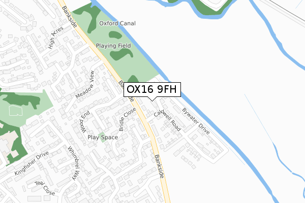 OX16 9FH map - large scale - OS Open Zoomstack (Ordnance Survey) OX16 9FH map - large scale - OS Open Zoomstack (Ordnance Survey)