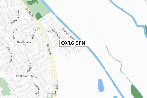 OX16 9FN map - large scale - OS Open Zoomstack (Ordnance Survey)