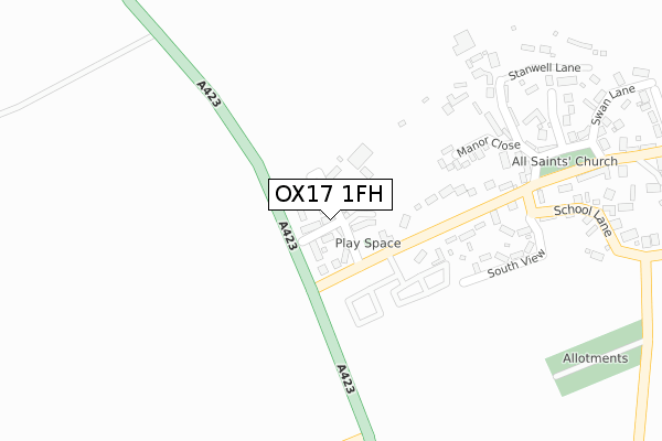 OX17 1FH map - large scale - OS Open Zoomstack (Ordnance Survey) OX17 1FH map - large scale - OS Open Zoomstack (Ordnance Survey)