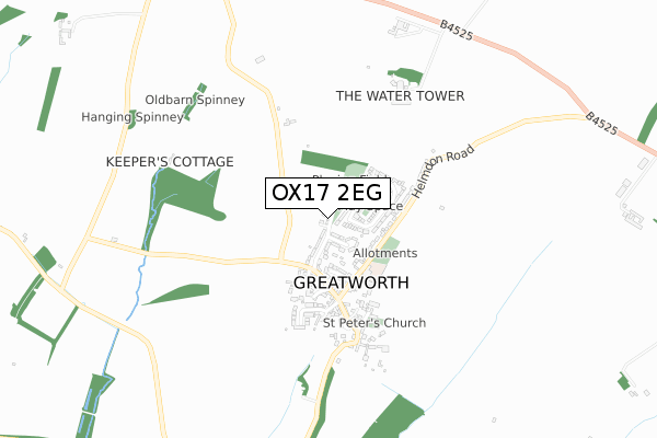 OX17 2EG map - small scale - OS Open Zoomstack (Ordnance Survey) OX17 2EG map - small scale - OS Open Zoomstack (Ordnance Survey)