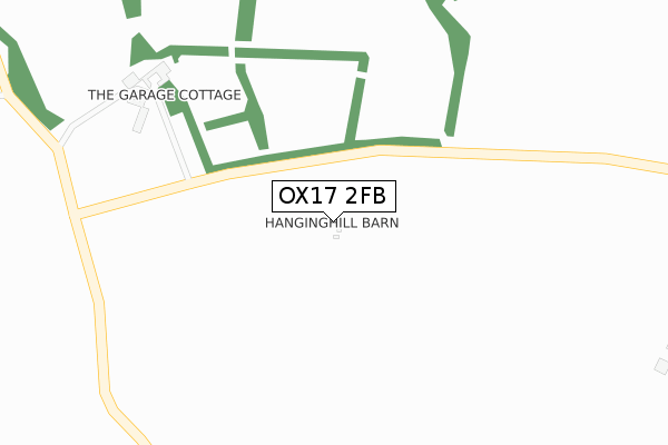 OX17 2FB map - large scale - OS Open Zoomstack (Ordnance Survey)