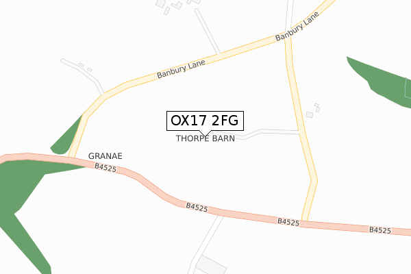 OX17 2FG map - large scale - OS Open Zoomstack (Ordnance Survey) OX17 2FG map - large scale - OS Open Zoomstack (Ordnance Survey)