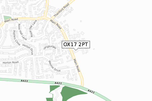 OX17 2PT map - large scale - OS Open Zoomstack (Ordnance Survey)