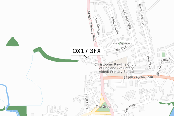 OX17 3FX map - large scale - OS Open Zoomstack (Ordnance Survey)