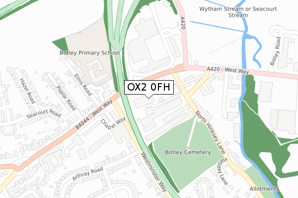 OX2 0FH map - large scale - OS Open Zoomstack (Ordnance Survey)