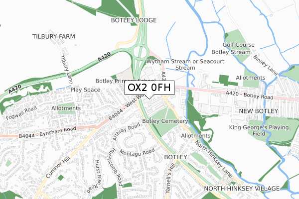 OX2 0FH map - small scale - OS Open Zoomstack (Ordnance Survey)