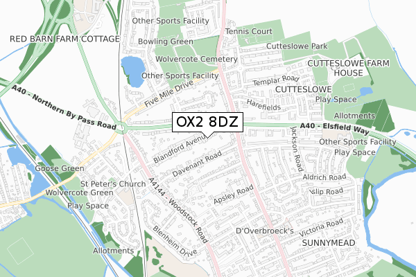 OX2 8DZ (Blandford Avenue) open data dashboard