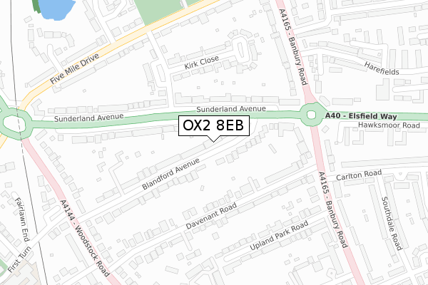 OX2 8EB (Blandford Avenue) open data dashboard