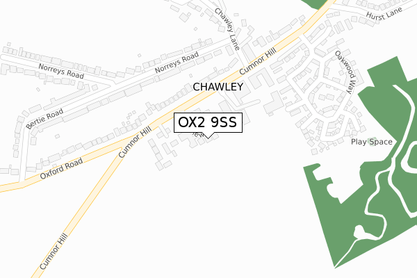 OX2 9SS map - large scale - OS Open Zoomstack (Ordnance Survey)