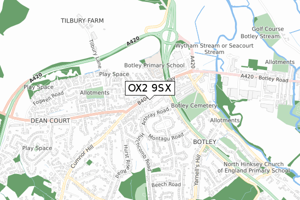 OX2 9SX map - small scale - OS Open Zoomstack (Ordnance Survey) OX2 9SX map - small scale - OS Open Zoomstack (Ordnance Survey)
