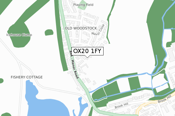 OX20 1FY map - large scale - OS Open Zoomstack (Ordnance Survey)