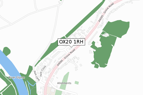 OX20 1RH map - large scale - OS Open Zoomstack (Ordnance Survey)