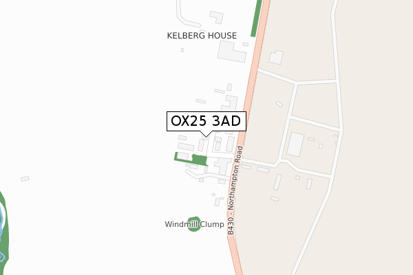 OX25 3AD map - large scale - OS Open Zoomstack (Ordnance Survey)