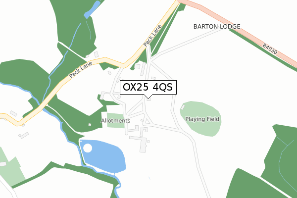 OX25 4QS map - large scale - OS Open Zoomstack (Ordnance Survey) OX25 4QS map - large scale - OS Open Zoomstack (Ordnance Survey)