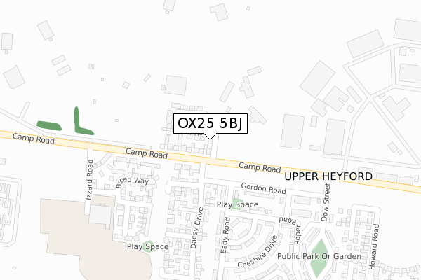 OX25 5BJ map - large scale - OS Open Zoomstack (Ordnance Survey) OX25 5BJ map - large scale - OS Open Zoomstack (Ordnance Survey)