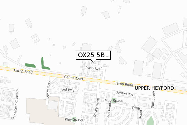 OX25 5BL map - large scale - OS Open Zoomstack (Ordnance Survey) OX25 5BL map - large scale - OS Open Zoomstack (Ordnance Survey)