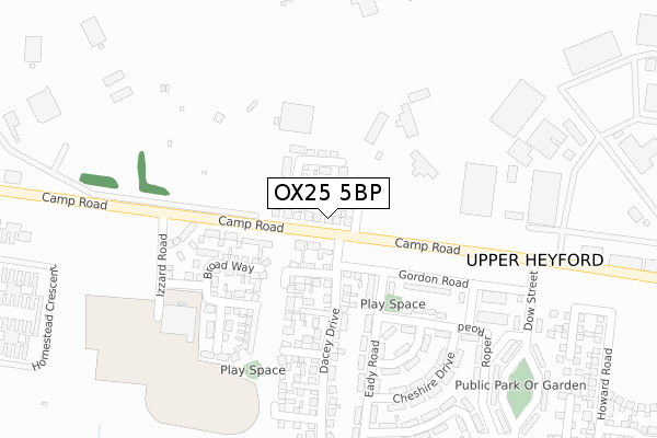 OX25 5BP map - large scale - OS Open Zoomstack (Ordnance Survey) OX25 5BP map - large scale - OS Open Zoomstack (Ordnance Survey)