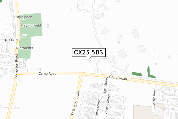 OX25 5BS map - large scale - OS Open Zoomstack (Ordnance Survey) OX25 5BS map - large scale - OS Open Zoomstack (Ordnance Survey)