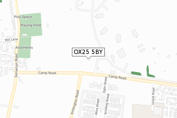OX25 5BY map - large scale - OS Open Zoomstack (Ordnance Survey) OX25 5BY map - large scale - OS Open Zoomstack (Ordnance Survey)