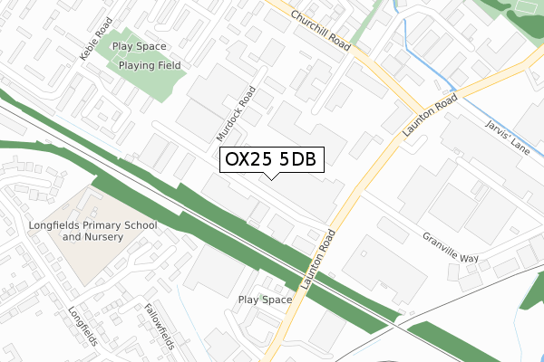 OX25 5DB map - large scale - OS Open Zoomstack (Ordnance Survey)