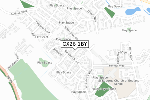 OX26 1BY map - large scale - OS Open Zoomstack (Ordnance Survey)