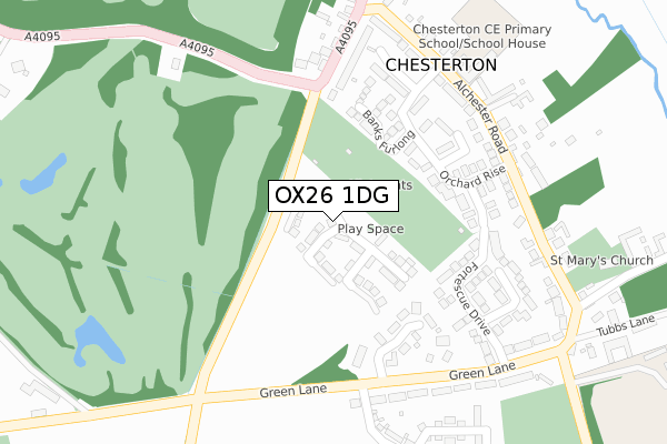 OX26 1DG map - large scale - OS Open Zoomstack (Ordnance Survey) OX26 1DG map - large scale - OS Open Zoomstack (Ordnance Survey)