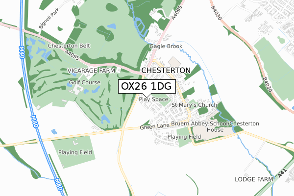 OX26 1DG map - small scale - OS Open Zoomstack (Ordnance Survey) OX26 1DG map - small scale - OS Open Zoomstack (Ordnance Survey)