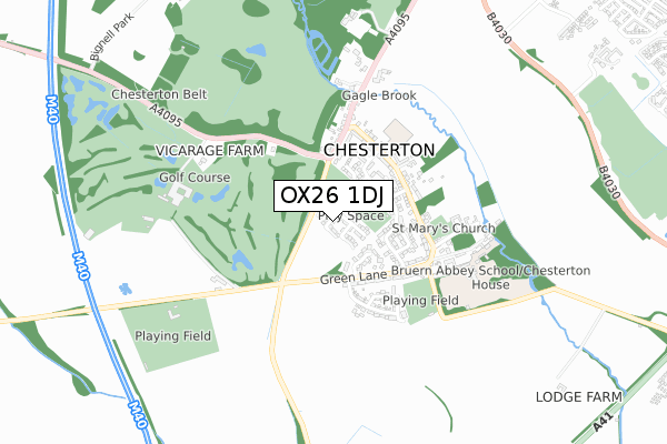 OX26 1DJ map - small scale - OS Open Zoomstack (Ordnance Survey) OX26 1DJ map - small scale - OS Open Zoomstack (Ordnance Survey)