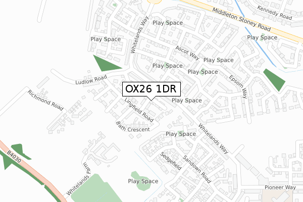 OX26 1DR map - large scale - OS Open Zoomstack (Ordnance Survey)