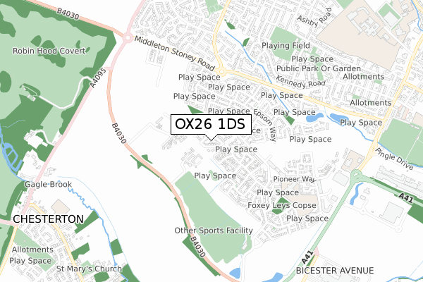 OX26 1DS map - small scale - OS Open Zoomstack (Ordnance Survey) OX26 1DS map - small scale - OS Open Zoomstack (Ordnance Survey)
