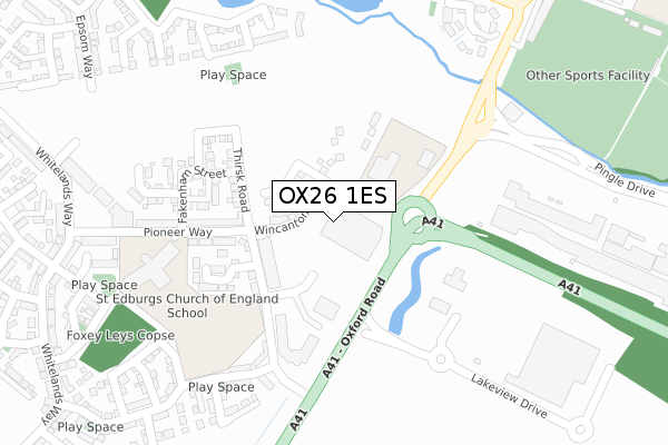 OX26 1ES map - large scale - OS Open Zoomstack (Ordnance Survey)