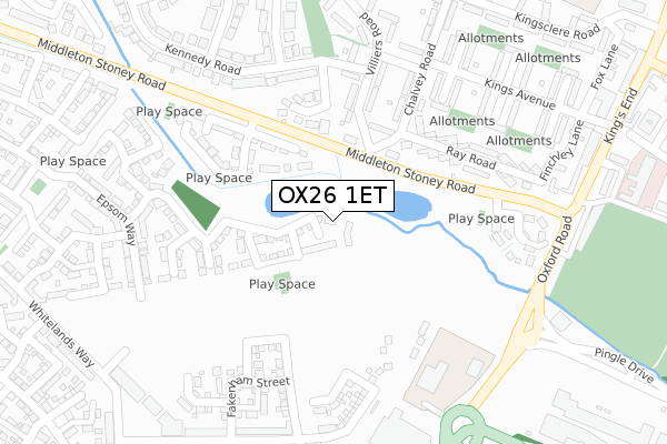 OX26 1ET map - large scale - OS Open Zoomstack (Ordnance Survey)