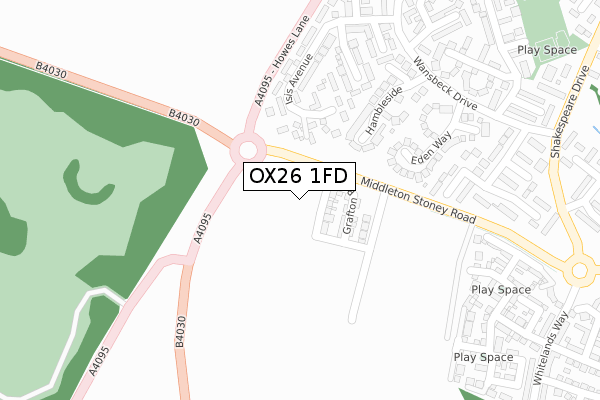 OX26 1FD map - large scale - OS Open Zoomstack (Ordnance Survey)