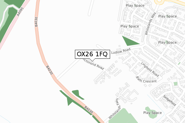 OX26 1FQ map - large scale - OS Open Zoomstack (Ordnance Survey)