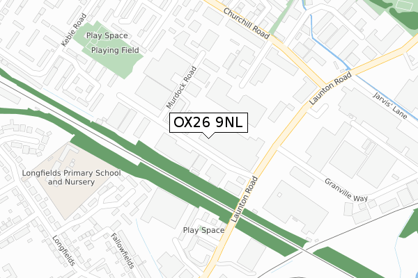 OX26 9NL map - large scale - OS Open Zoomstack (Ordnance Survey)