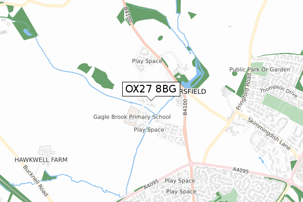 OX27 8BG map - small scale - OS Open Zoomstack (Ordnance Survey) OX27 8BG map - small scale - OS Open Zoomstack (Ordnance Survey)
