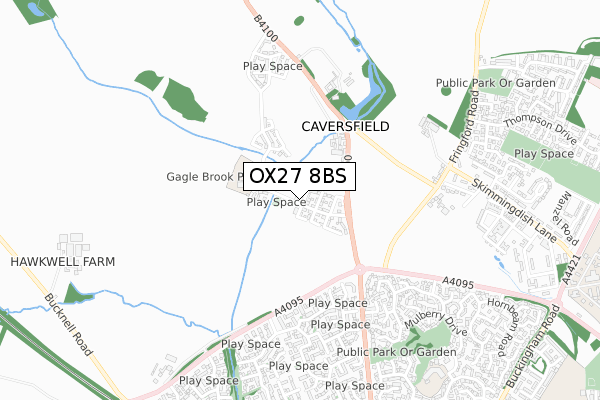 OX27 8BS map - small scale - OS Open Zoomstack (Ordnance Survey) OX27 8BS map - small scale - OS Open Zoomstack (Ordnance Survey)