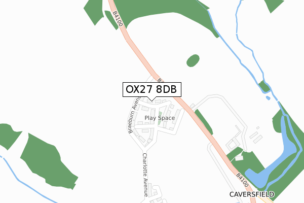 OX27 8DB map - large scale - OS Open Zoomstack (Ordnance Survey) OX27 8DB map - large scale - OS Open Zoomstack (Ordnance Survey)