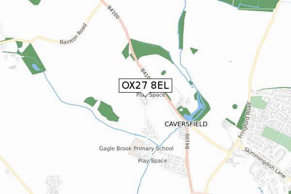 OX27 8EL map - small scale - OS Open Zoomstack (Ordnance Survey) OX27 8EL map - small scale - OS Open Zoomstack (Ordnance Survey)